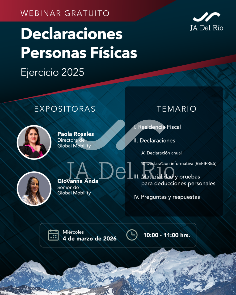 Declaraciones Personas Físicas - Ejercicio 2025