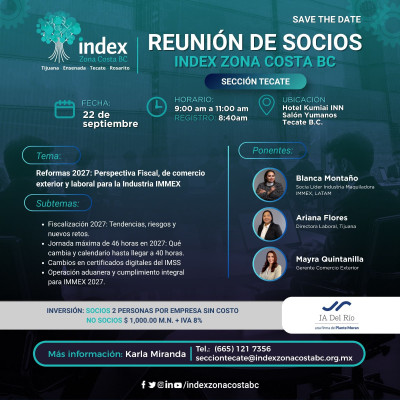 Reformas 2027: Perspectiva Fiscal, de comercio exterior y laboral para la Industria IMMEX